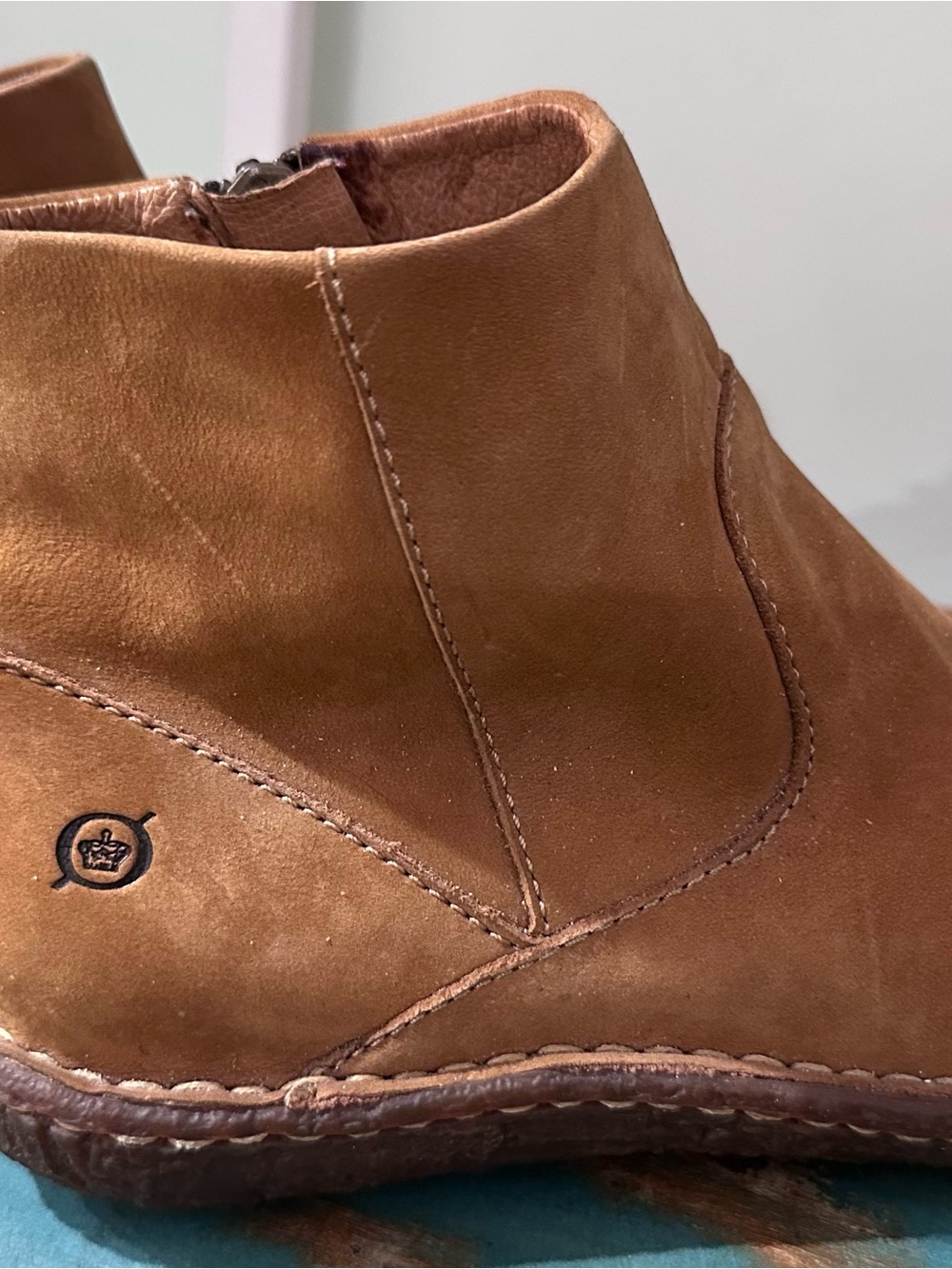 Born soft leather/suede ankle boots